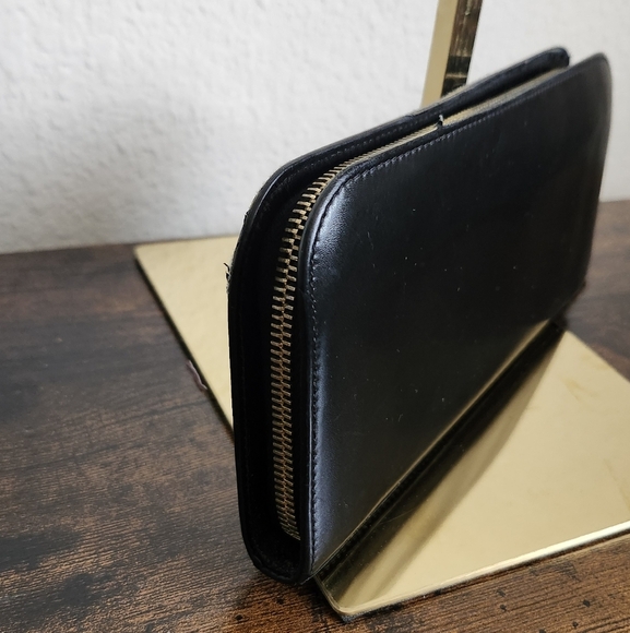 YSL Saint Laurent Zip Around Wallet Leather Black - Picture 4 of 16